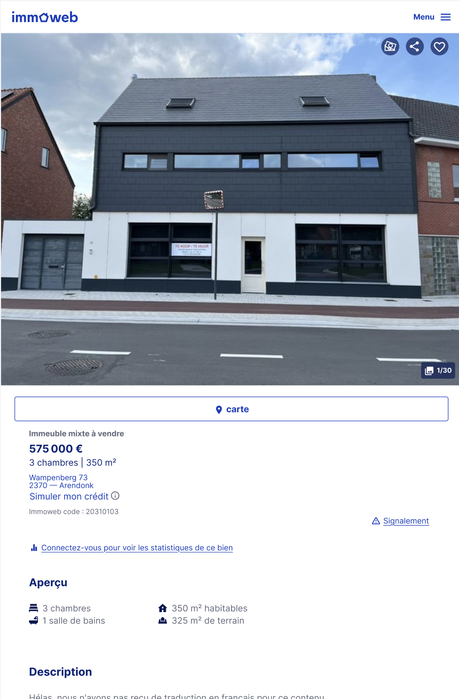 Image du site Immoweb