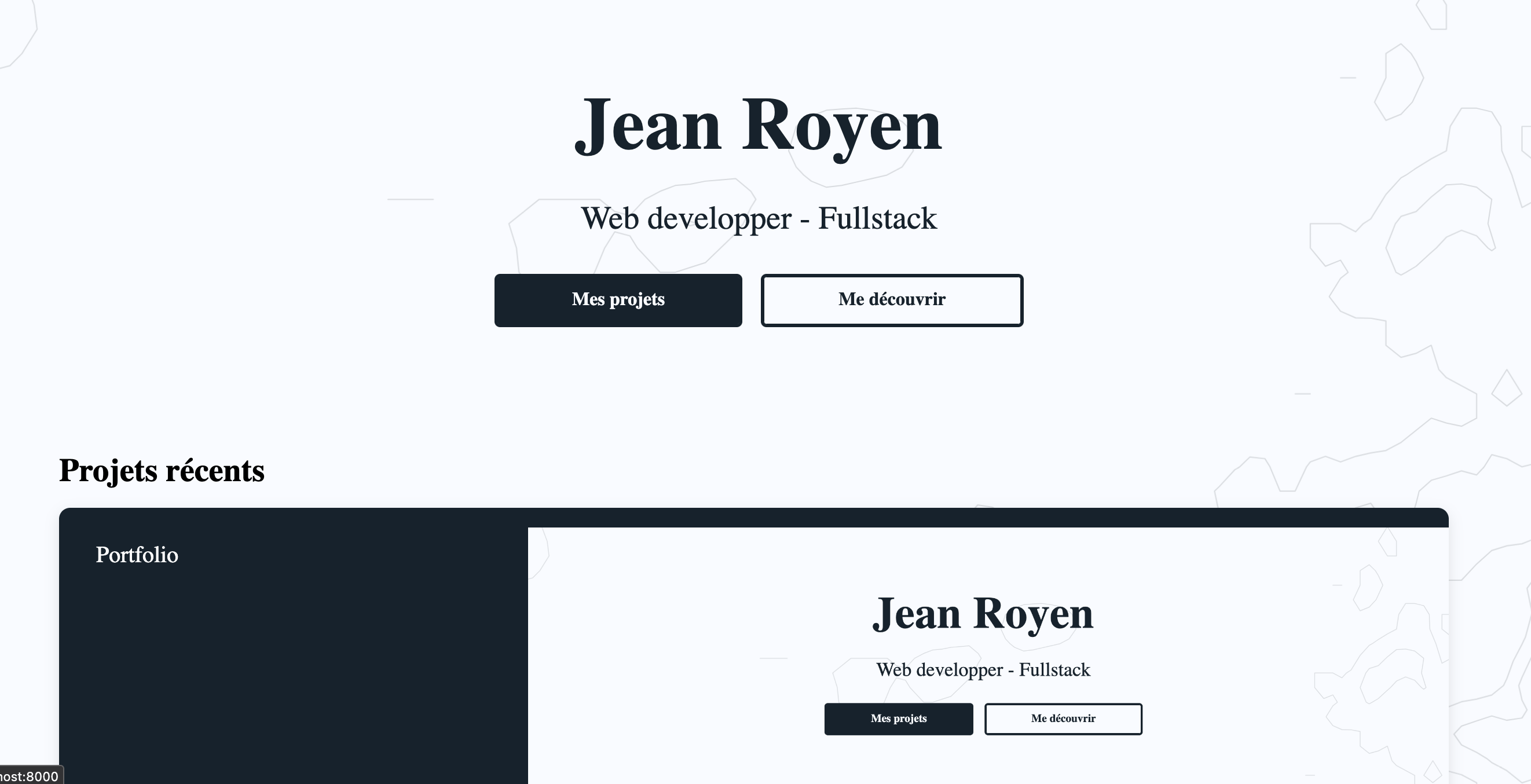 Présentation du portfolio