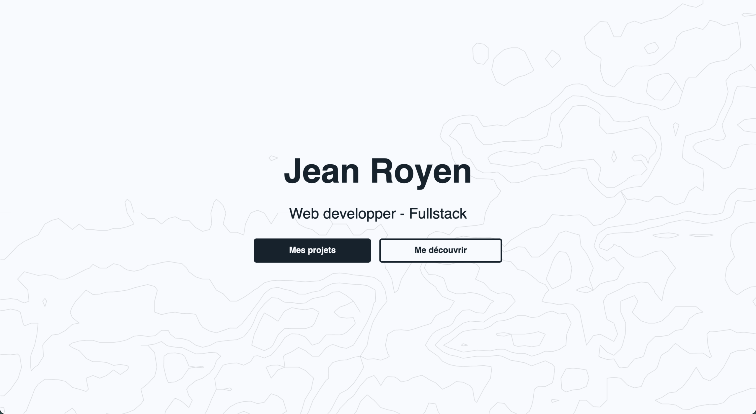 Page projet du portfolio