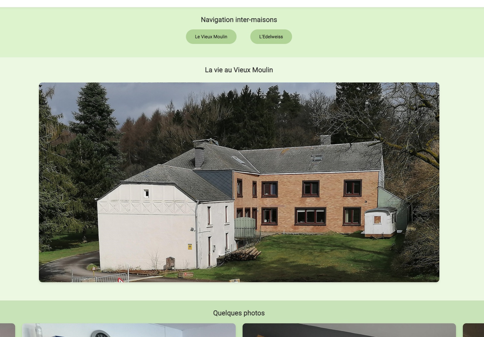 Page web du vieux moulin